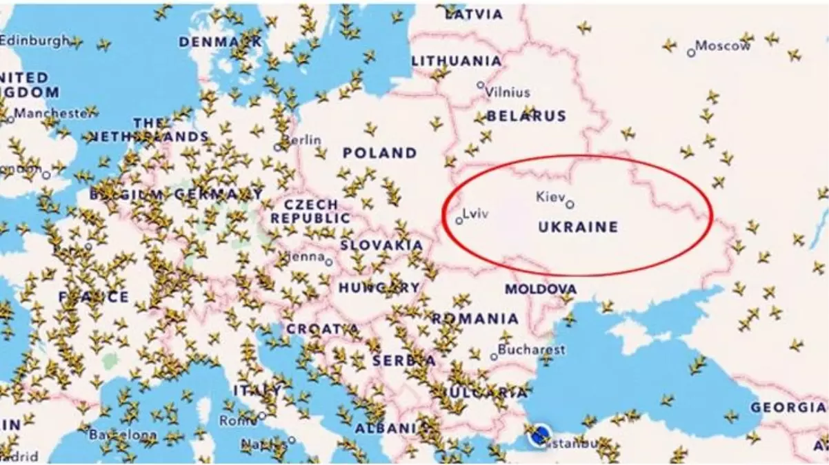 AB\'den Ukrayna hava sahası ve çevresine yönelik uçuş uyarısı: 185 Kilometre yakınına yaklaşmayın