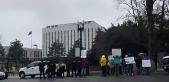 Son dakika haberleri... WASHINGTON - Rusya'nın Ukrayna'ya askeri müdahalesi Washington'da protesto edildi
