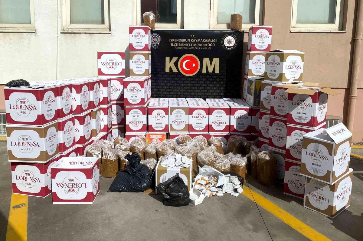Hatay\'da 710 bin adet gümrük kaçağı makaron ele geçirildi