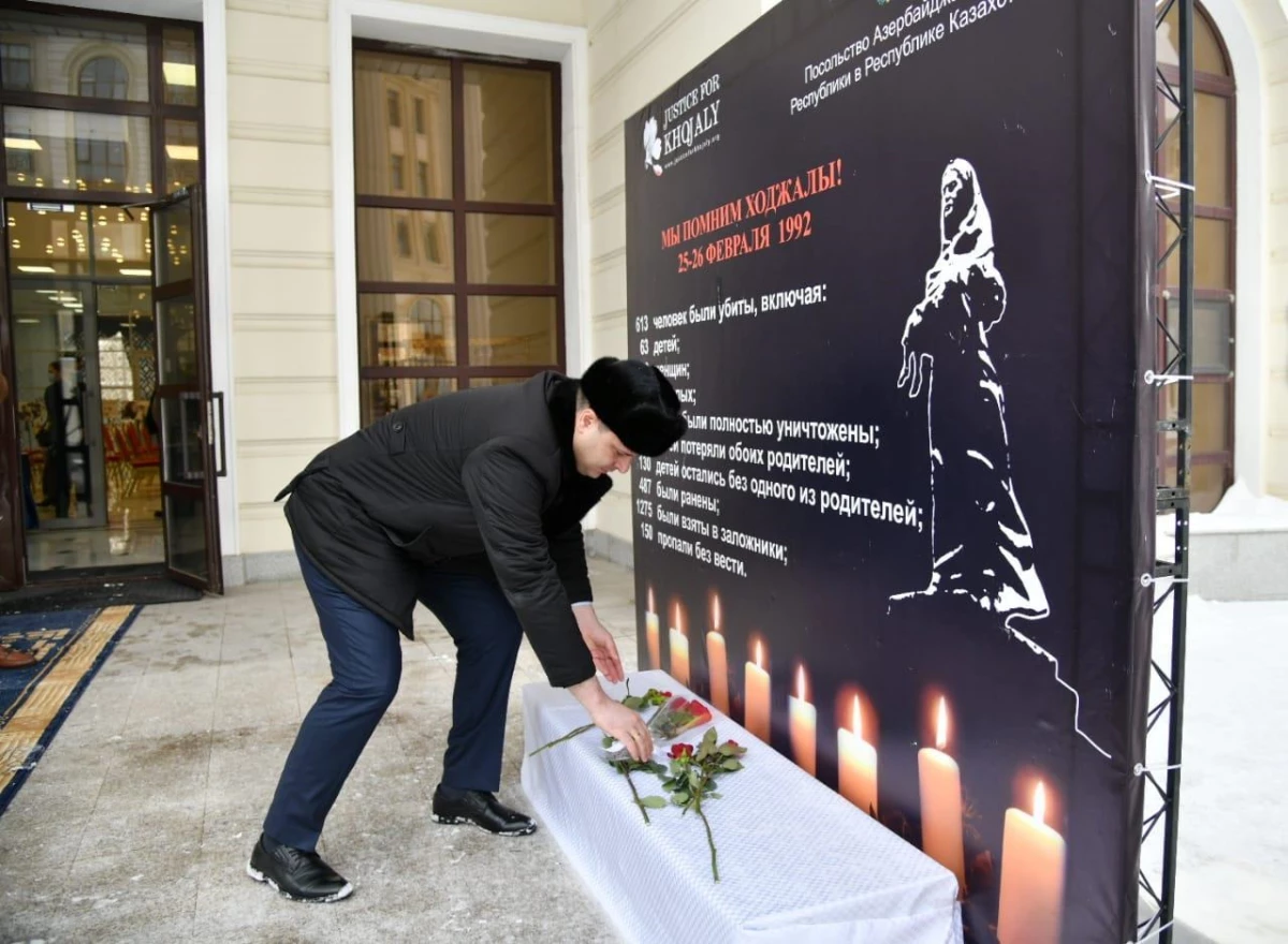 Kazakistan\'da Hocalı Katliamı\'nın kurbanları anıldı