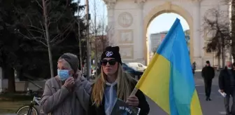 Kuzey Makedonya'da Ukrayna'ya destek gösterisi düzenlendi