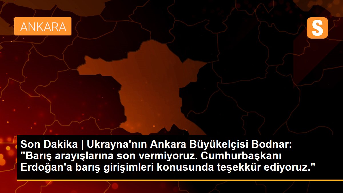 Büyükelçi Bodnar: "Ukrayna\'yı sadece NATO\'ya değil Avrupa Birliği\'ne üye olarak almaları lazım"