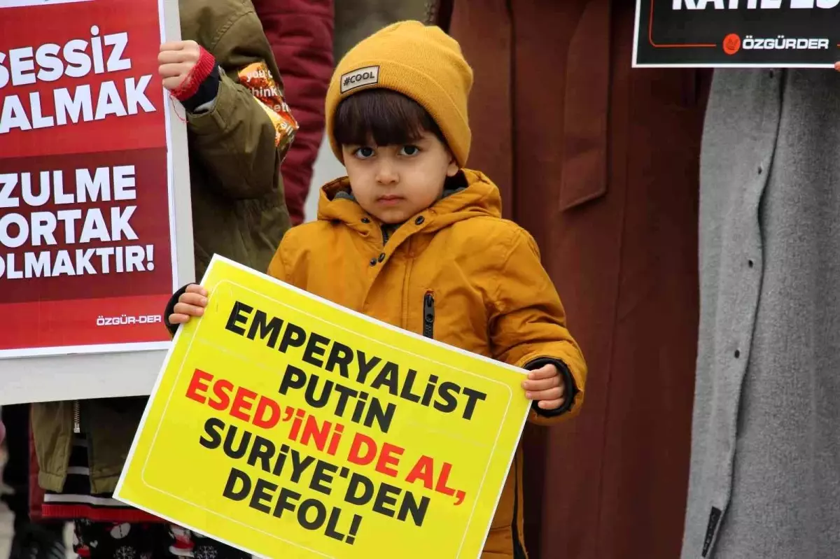 Rusya Büyükelçiliği önünde protesto