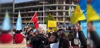 Bursa'da yaşayan Ukraynalı vatandaşlardan 'Rusya' protestosu