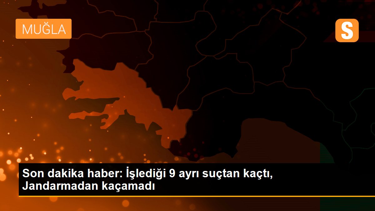 Son dakika haber: İşlediği 9 ayrı suçtan kaçtı, Jandarmadan kaçamadı