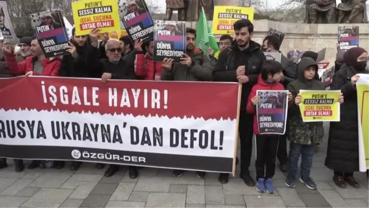 Rusya\'nın Ukrayna\'ya saldırısı protesto edildi
