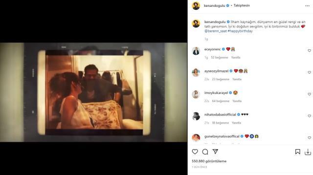 Romantizm Kenan'dan sorulur! Beren Saat'in doğum gününü için yazdığı her satır duygu yüklü