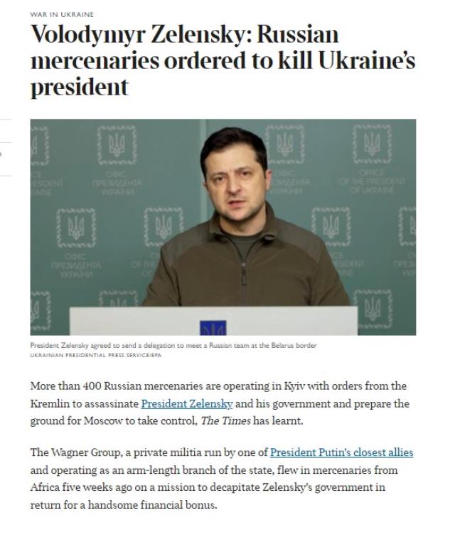 400'den fazla suikastçi Zelenski'yi öldürmek için Kiev'de! Times gazetesi: Wagner grubu, Putin'den yeşil ışık bekliyor!