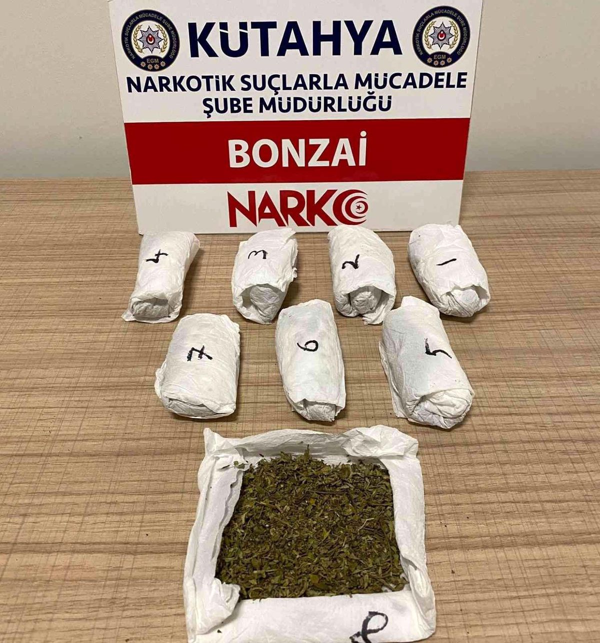 Kütahya\'da bir şahsın üzerinde bonzai ele geçirildi