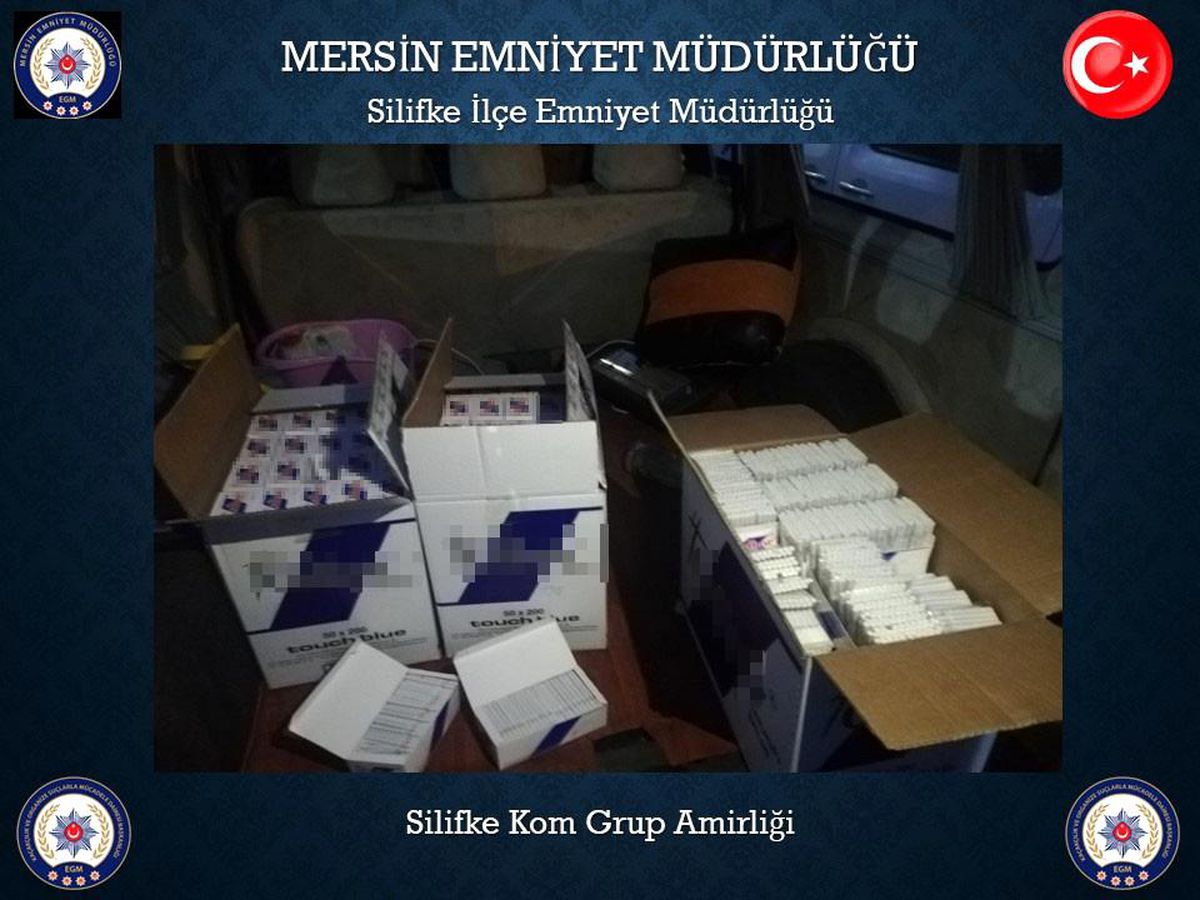 Mersin\'de 30 bin adet makaron ele geçirildi
