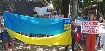 Rusya'nın Ukrayna'ya saldırısı Brezilya'da protesto edildi