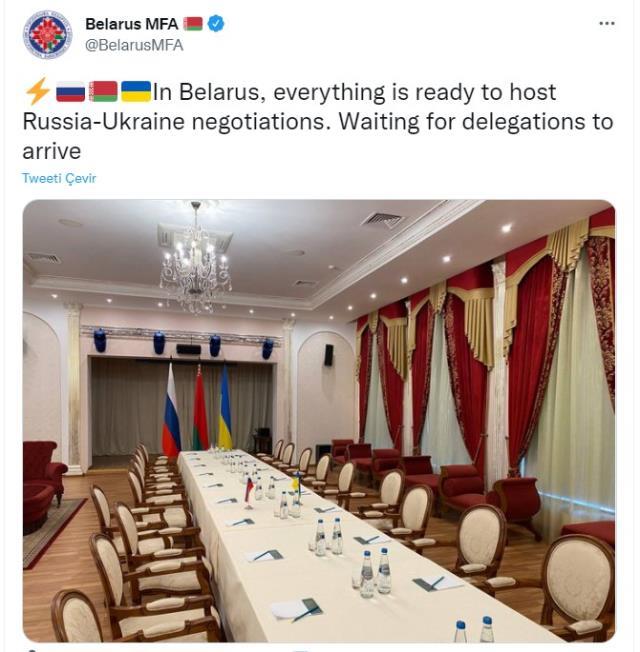 Rusya ve Ukrayna'nın görüşeceği odanın fotoğrafı sızdı! Masadaki düzen gözden kaçmadı