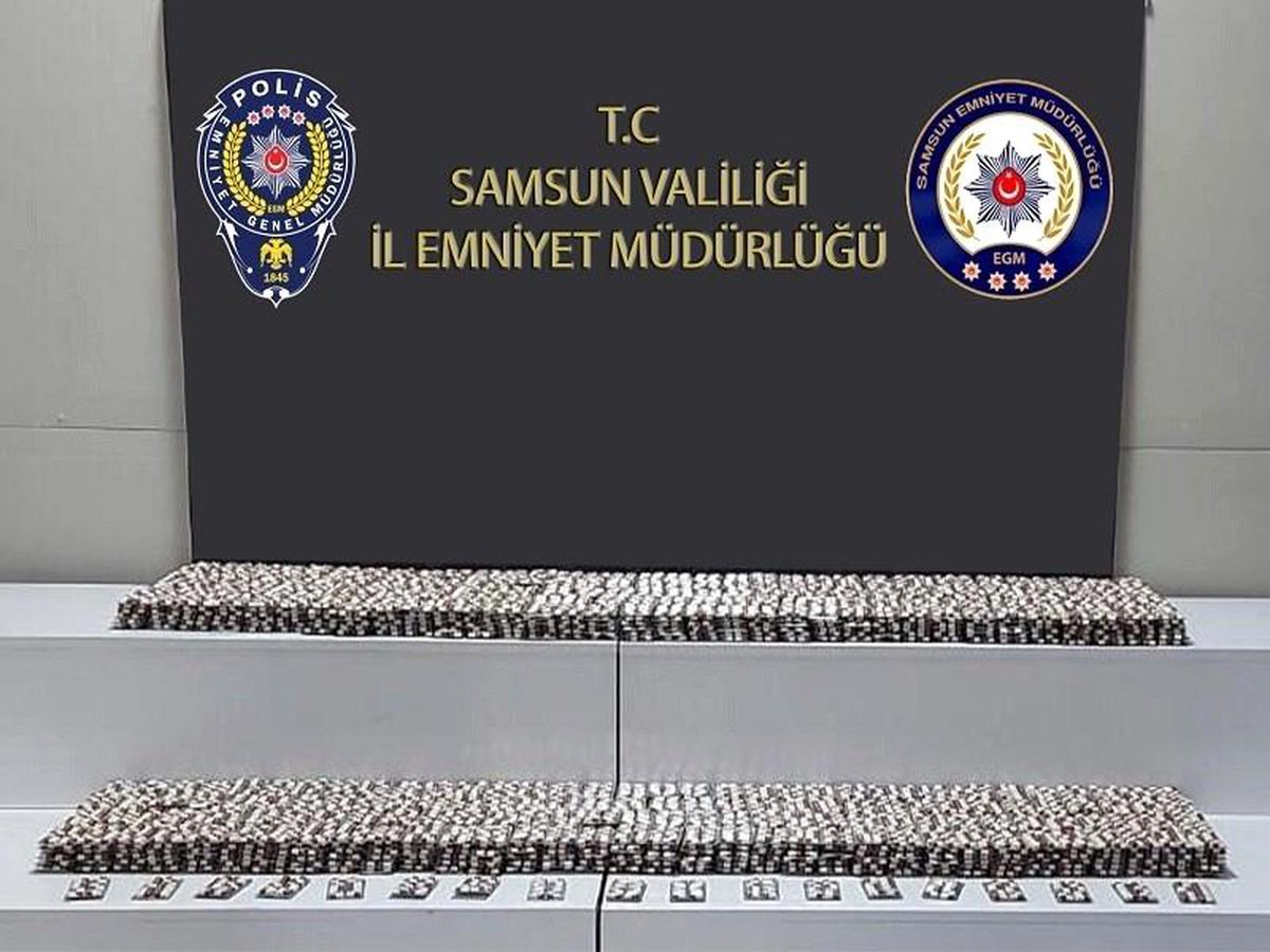 Samsun\'da 27 bin 972 kapsül sentetik ecza ele geçirildi