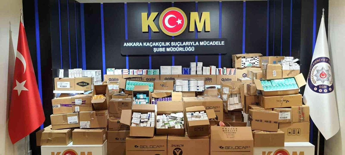 Ankara\'da 925 bin 129 kaçak ilaç yakalandı