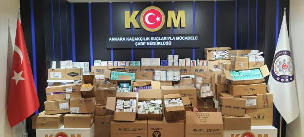 Ankara\'da 925 bin adet tıbbi ilaç ele geçirildi