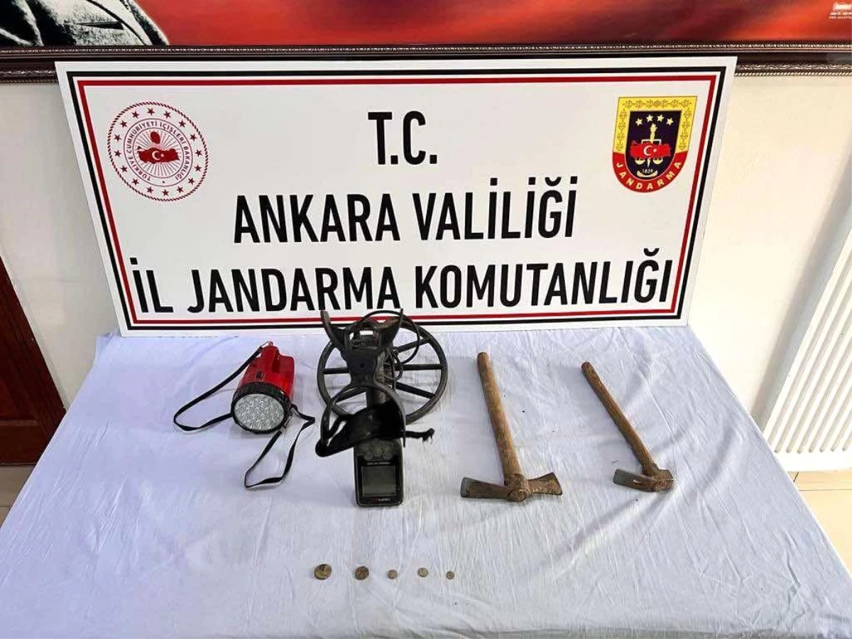 Ankara\'da kaçak kazı yapan 2 kişi yakalandı
