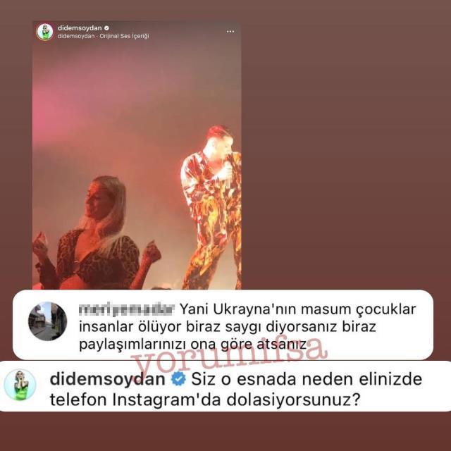 Didem Soydan'dan dans videosuna 'Ukrayna'da çocuklar ölüyor, biraz saygı' diyen takipçisine cevap