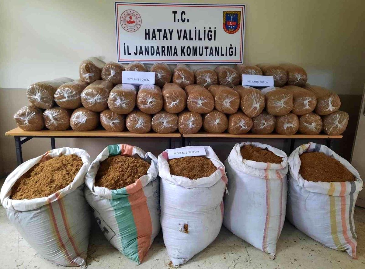 Hatay\'da kaçak 450 kilo tütün, 23 kilo çay ele geçirildi