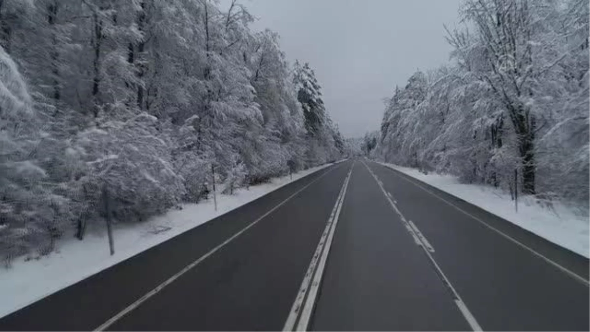 KIRKLARELİ - Istranca ormanları kar yağışının ardından havadan görüntülendi