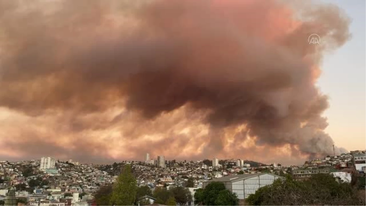 Şili\'de çıkan orman yangını kontrol altına alınmaya çalışılıyor
