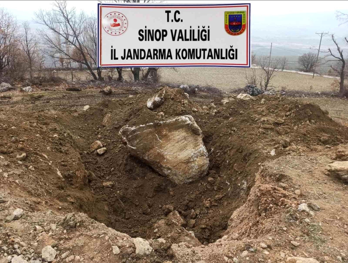 Sinop\'ta kaçak kazı yapanlara suçüstü