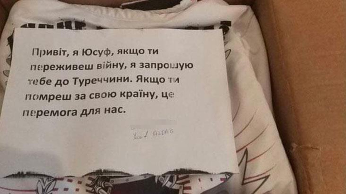 Ukrayna\'ya gönderilen yardım kutusuna bırakılan not duygulandırdı!