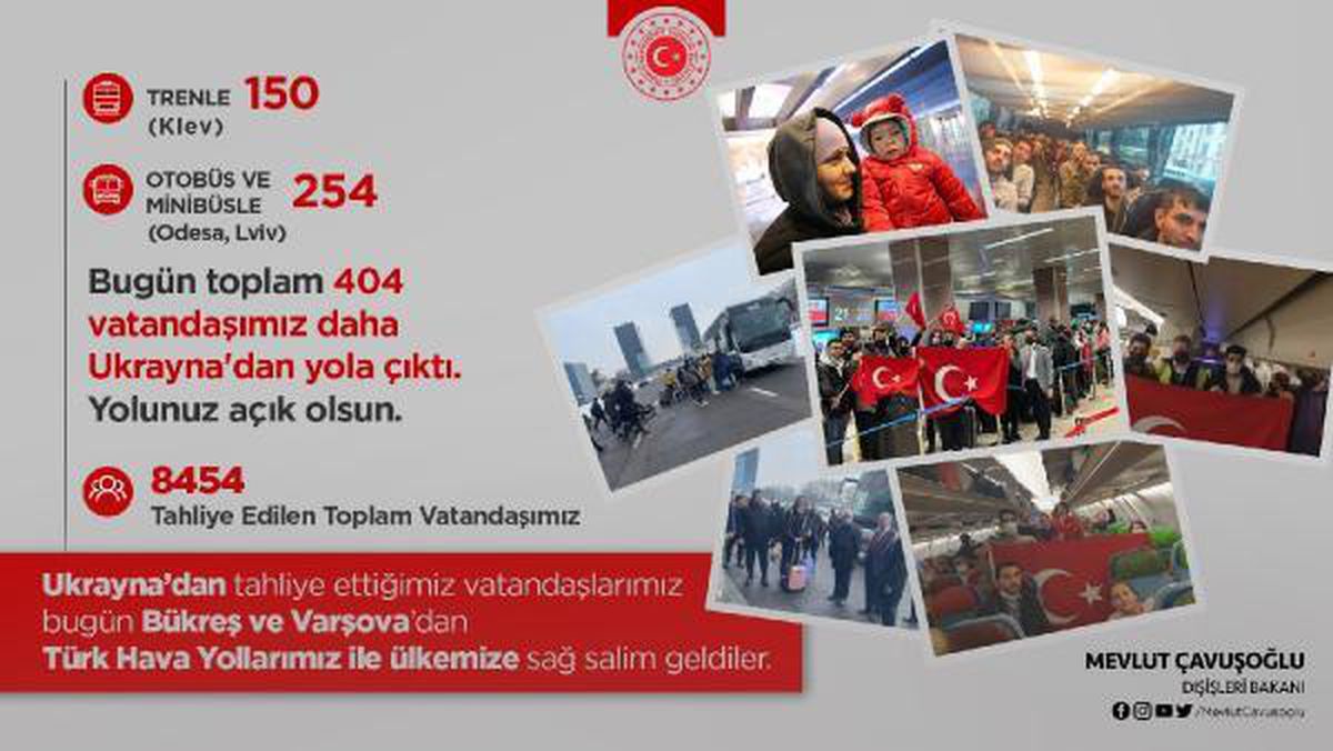 Son dakika... Bakan Çavuşoğlu: Tahliye ettiğimiz vatandaşlarımızın sayısı 8 bin 454 oldu
