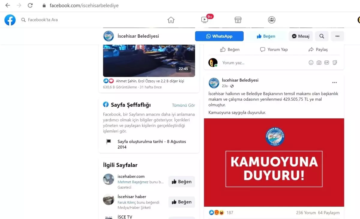 \'Belediye Başkanı makamı için 429 bin TL harcandı\' paylaşımı ilçeyi karıştırdı