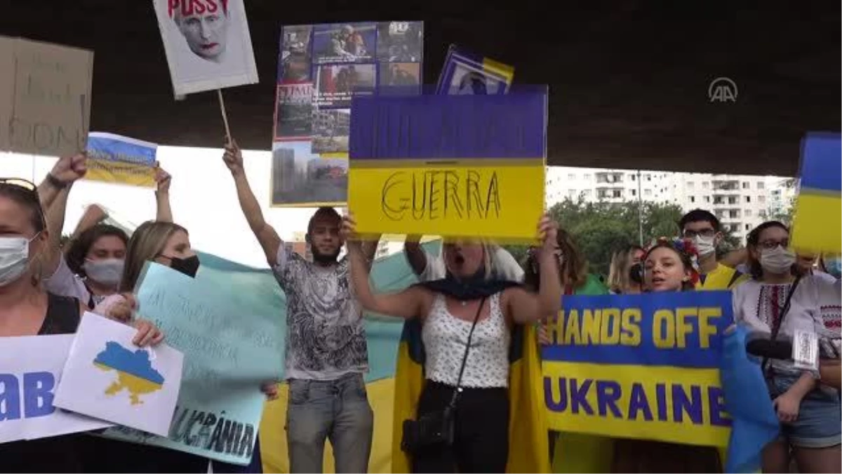 SAO PAULO - Rusya\'nın Ukrayna\'ya yönelik saldırısı Brezilya\'da protesto edildi