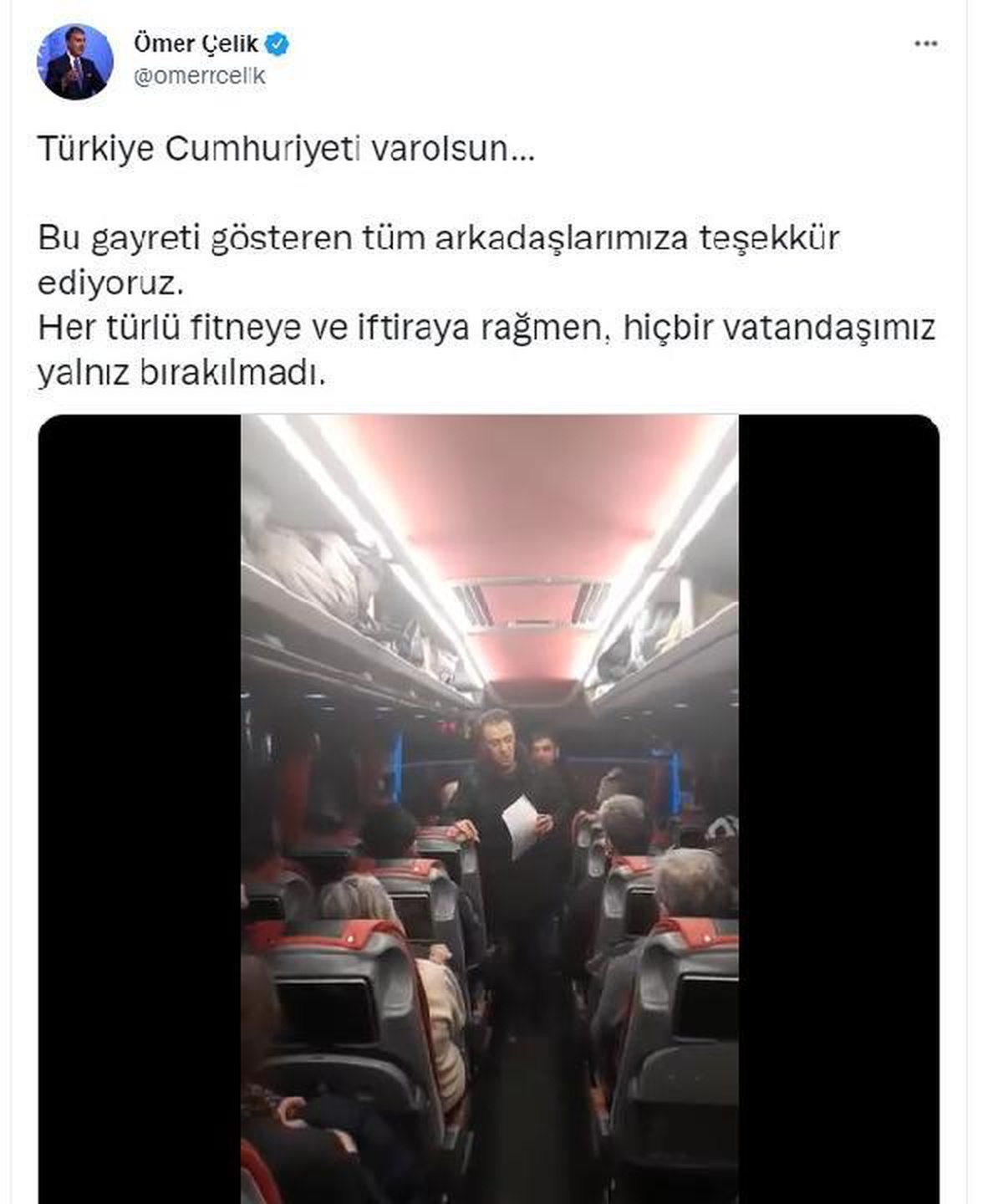 AK Parti\'li Çelik: Hiçbir vatandaşımız yalnız bırakılmadı