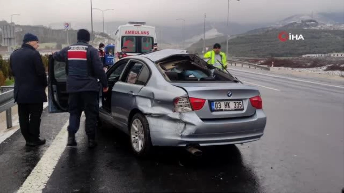 Kayganlaşan otoyolda feci kaza: 1 ölü, 3 yaralı