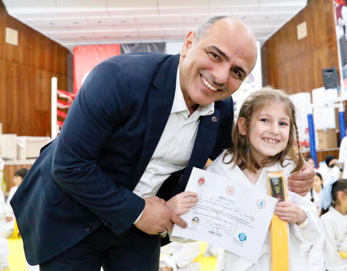 Körfez'de 105 sporcuya yeni kuşak