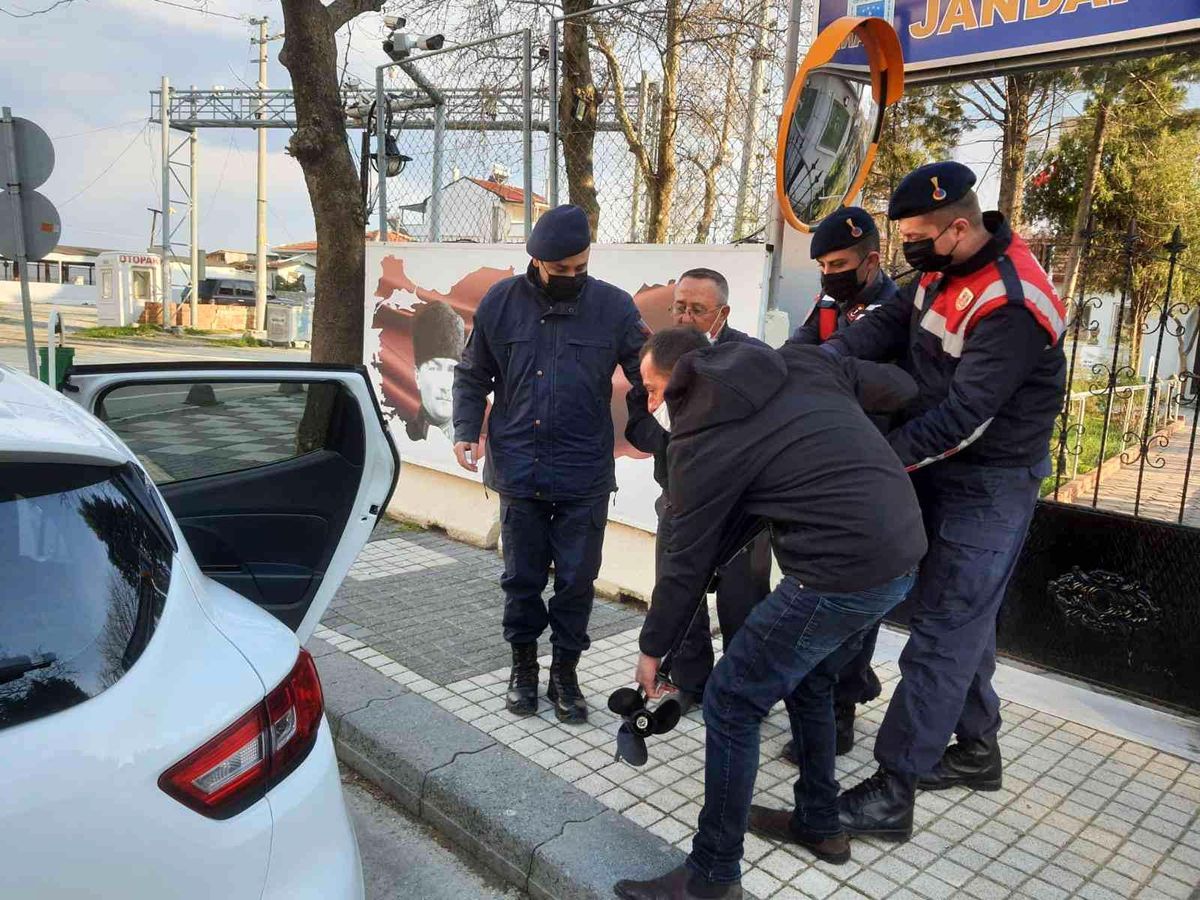 Çalıntı tekne motoru bulundu