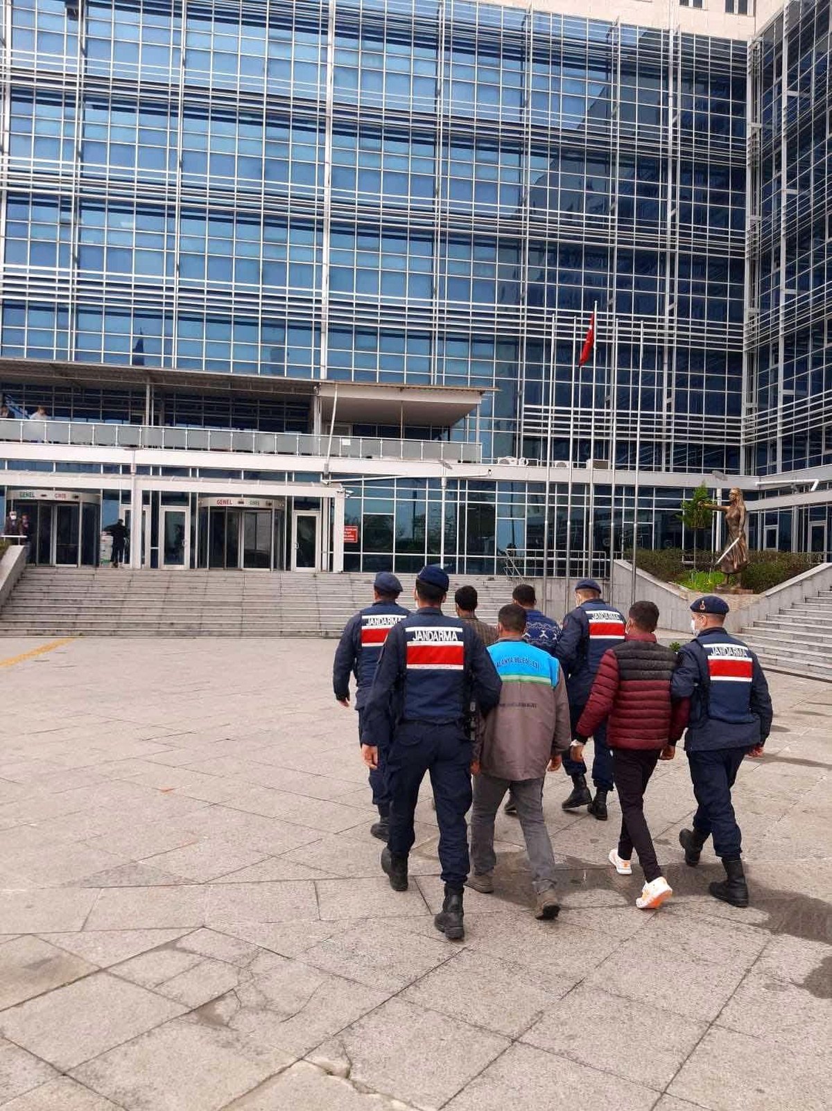 Meyve bahçelerinden hırsızlık yapan 4 kişi tutuklandı