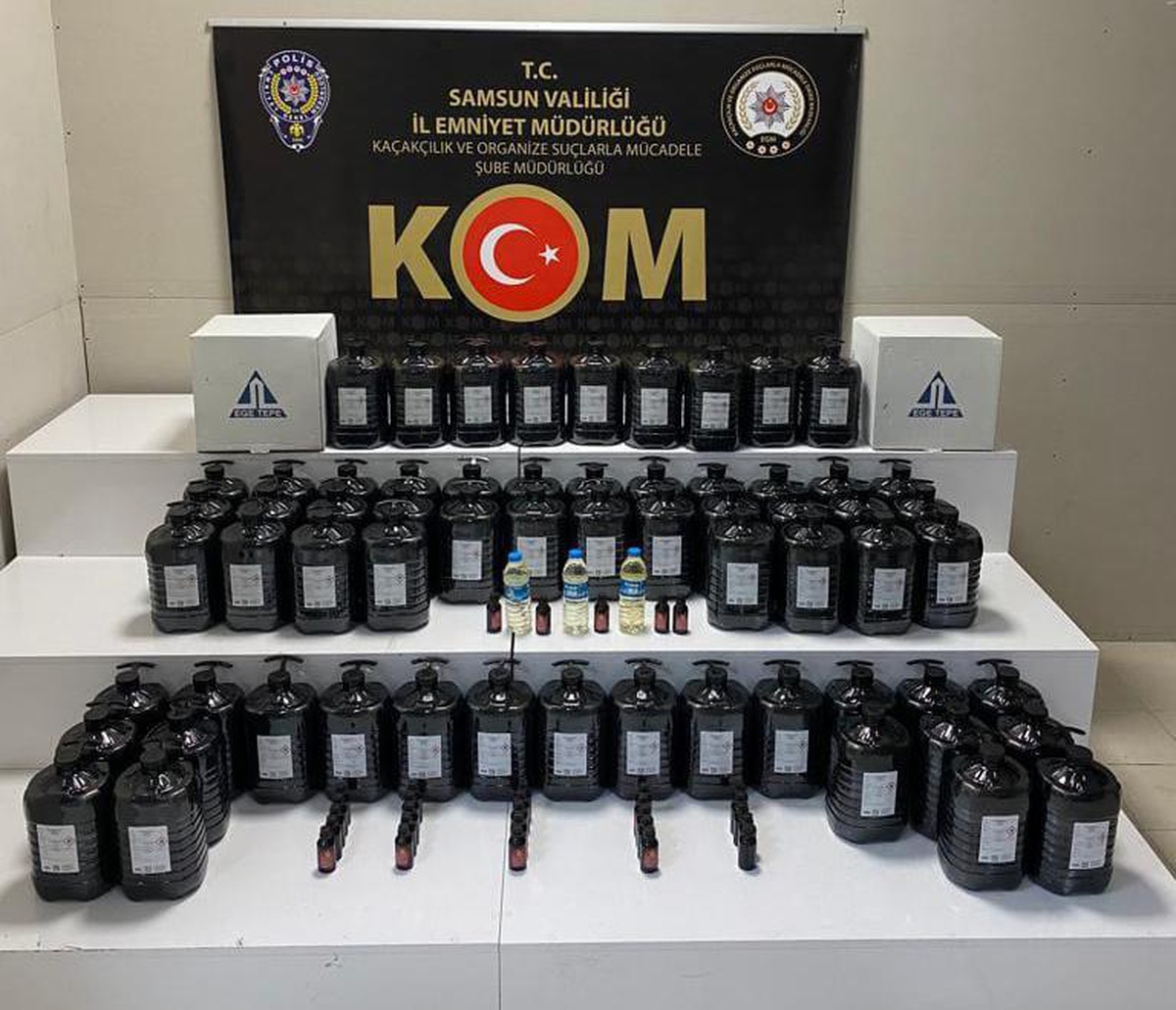 Son dakika haber! Samsun\'da sahte içki operasyonunda 1 şüpheli yakalandı