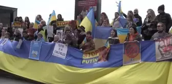 Ukraynalılar, Rusya'nın Ukrayna'ya saldırısını protesto etti
