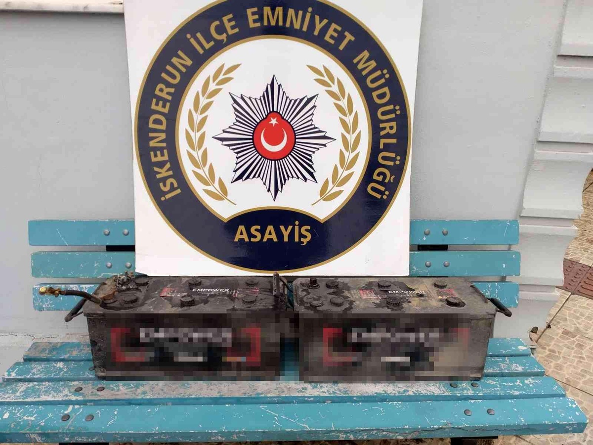 İskenderun\'da oto aküsü hırsızlığı şüphelisi 3 kişi tutuklandı