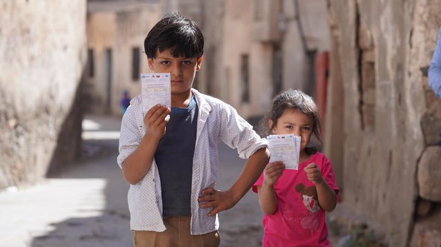 Yemen'in Taiz vilayetinde koleraya karşı aşı kampanyası