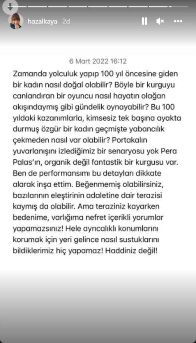 Hazal Kaya 'Oyunculuğundan nefret ediyorum' diyen Ahmet Hakan'a sert çıktı: Senin fikrinin ne önemi var