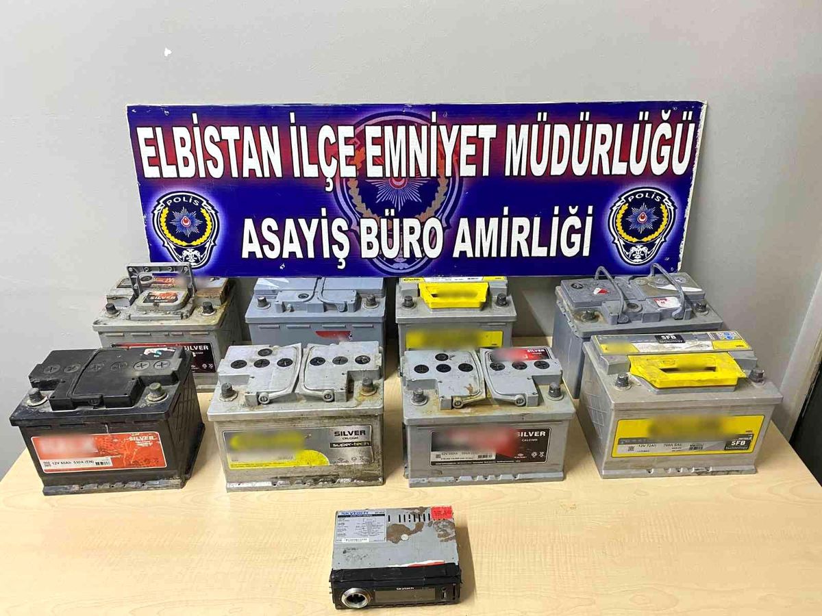 Akü hırsızı tutuklandı
