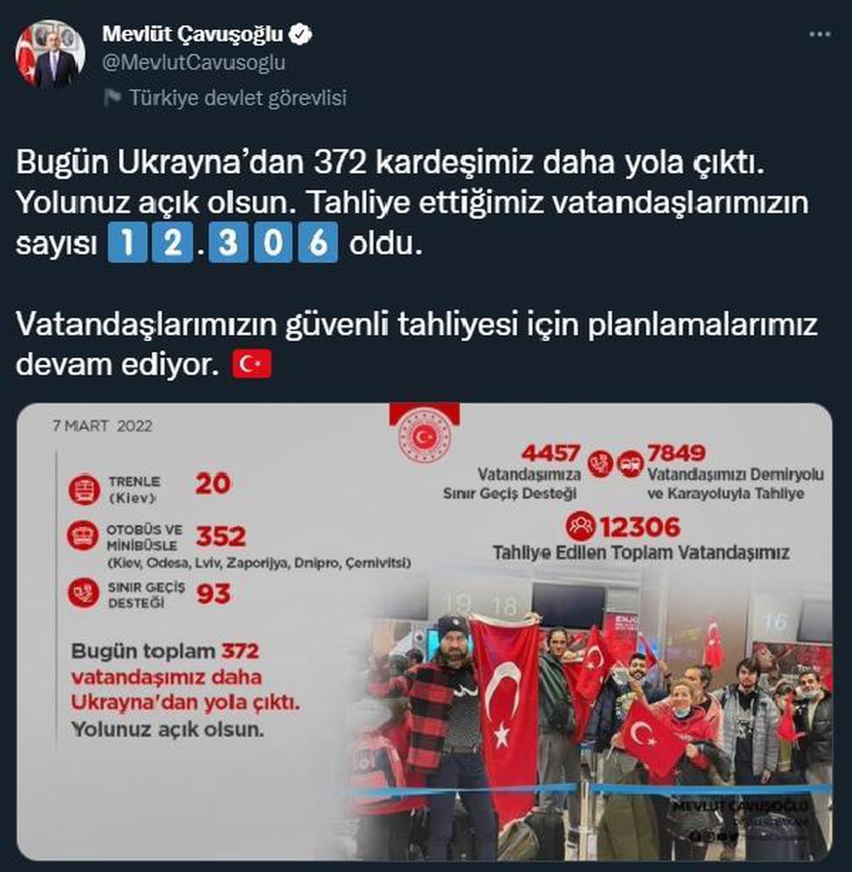 Son dakika haberleri... Bakan Çavuşoğlu:  Tahliye ettiğimiz vatandaşlarımızın sayısı 12 bin 306 oldu