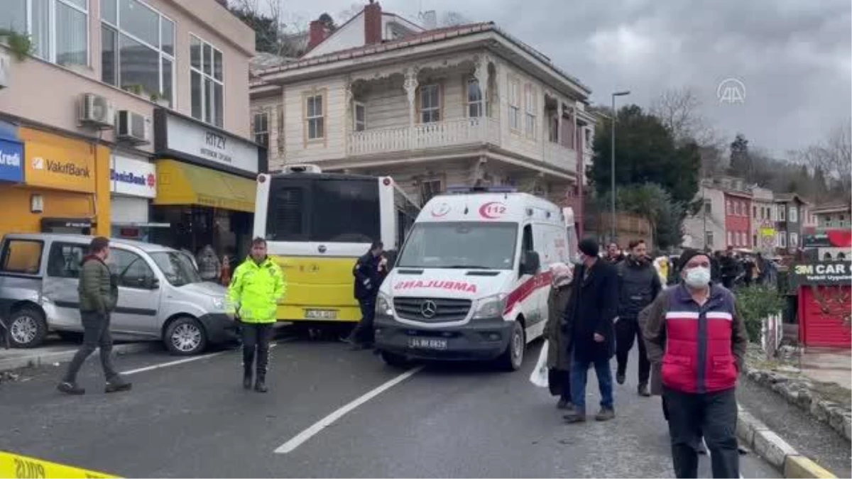 Beykoz\'da İETT otobüsünün karıştığı zincirleme trafik kazasında 6 kişi yaralandı