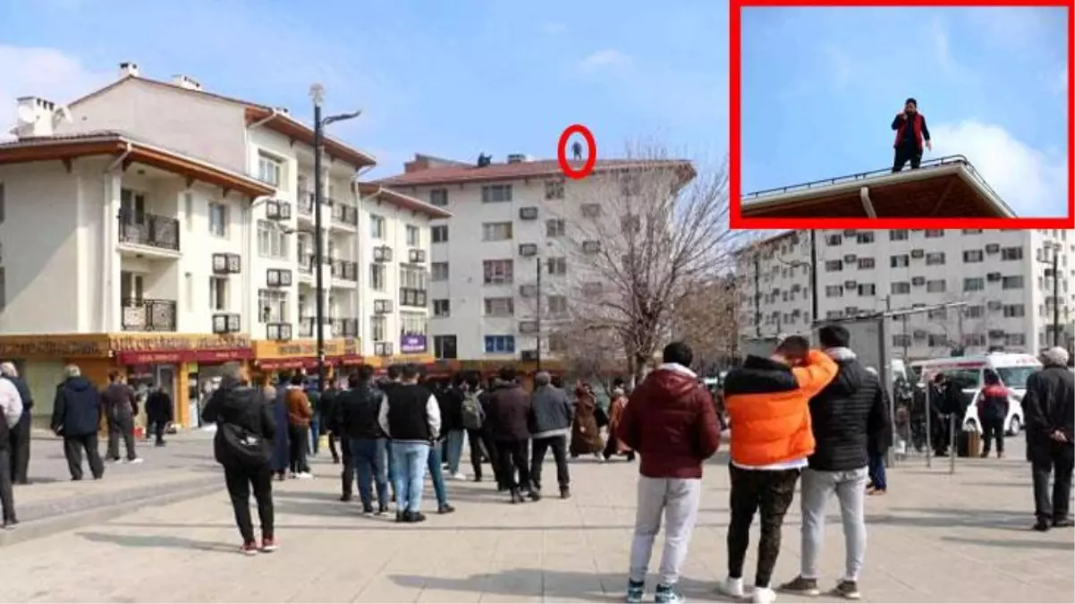 Sivas\'tan utandıran görüntüler! Kalabalık grup intihar etmek isteyen genci sessizce izledi