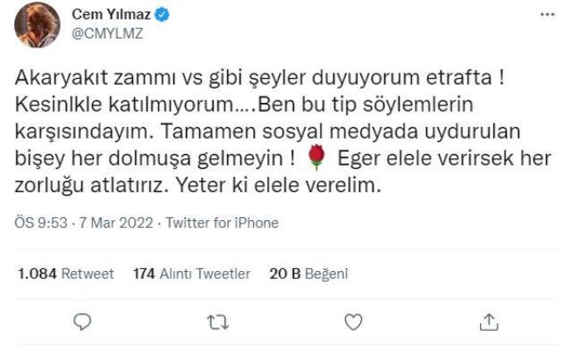 Cem Yılmaz'dan akaryakıt ve yağ fiyatlarına imalı paylaşım! Bakanlara göndermede bulundu