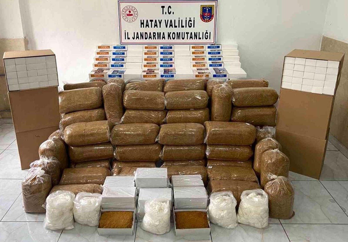 Hatay\'da kaçak tütün ve makaron operasyonu