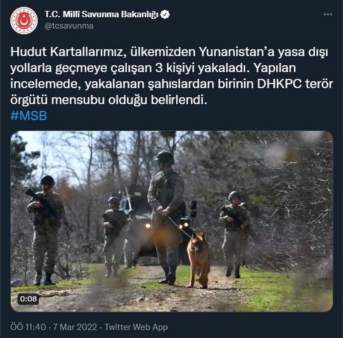 MSB: 1\'i DHKP-C üyesi 3 kişi yakalandı