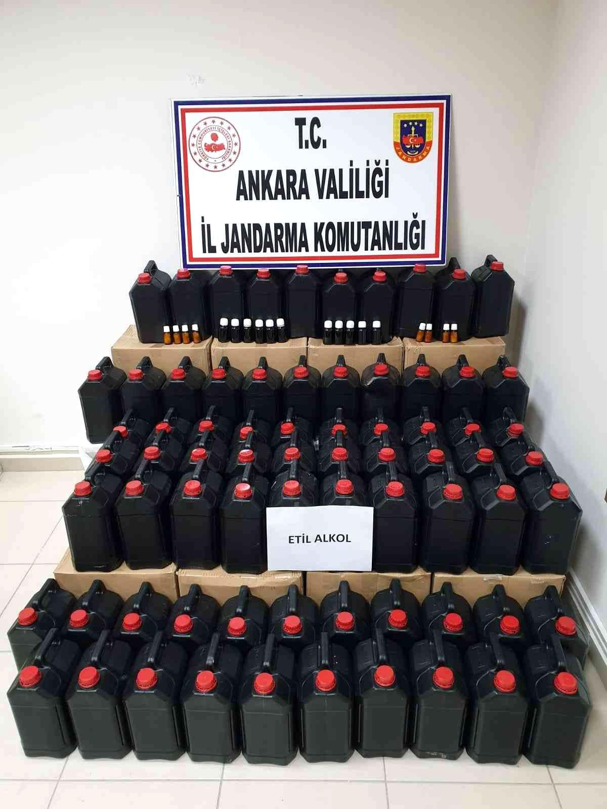 Ankara\'da 360 litre etil alkol ele geçirildi
