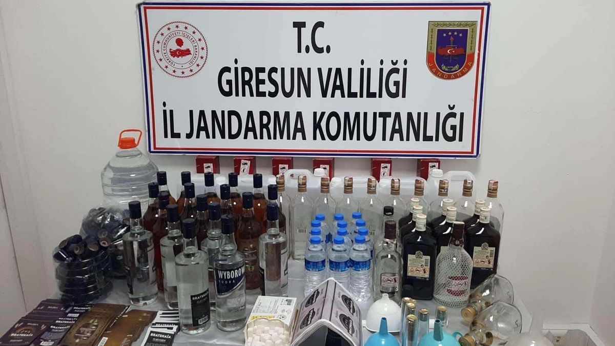 Son dakika haberleri... Giresun\'da sahte içki operasyonu