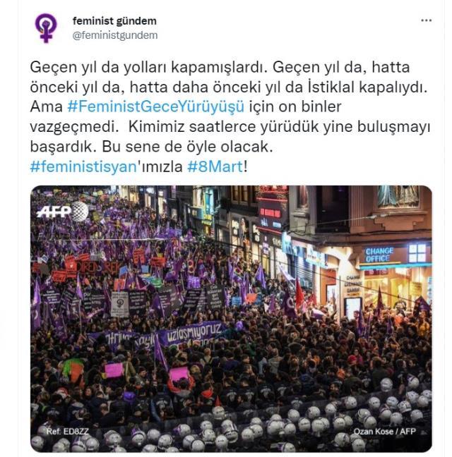 Yine 8 Mart! Yine Taksim yasak! Yine metrolar kapalı! Yine kadınlar sokakta