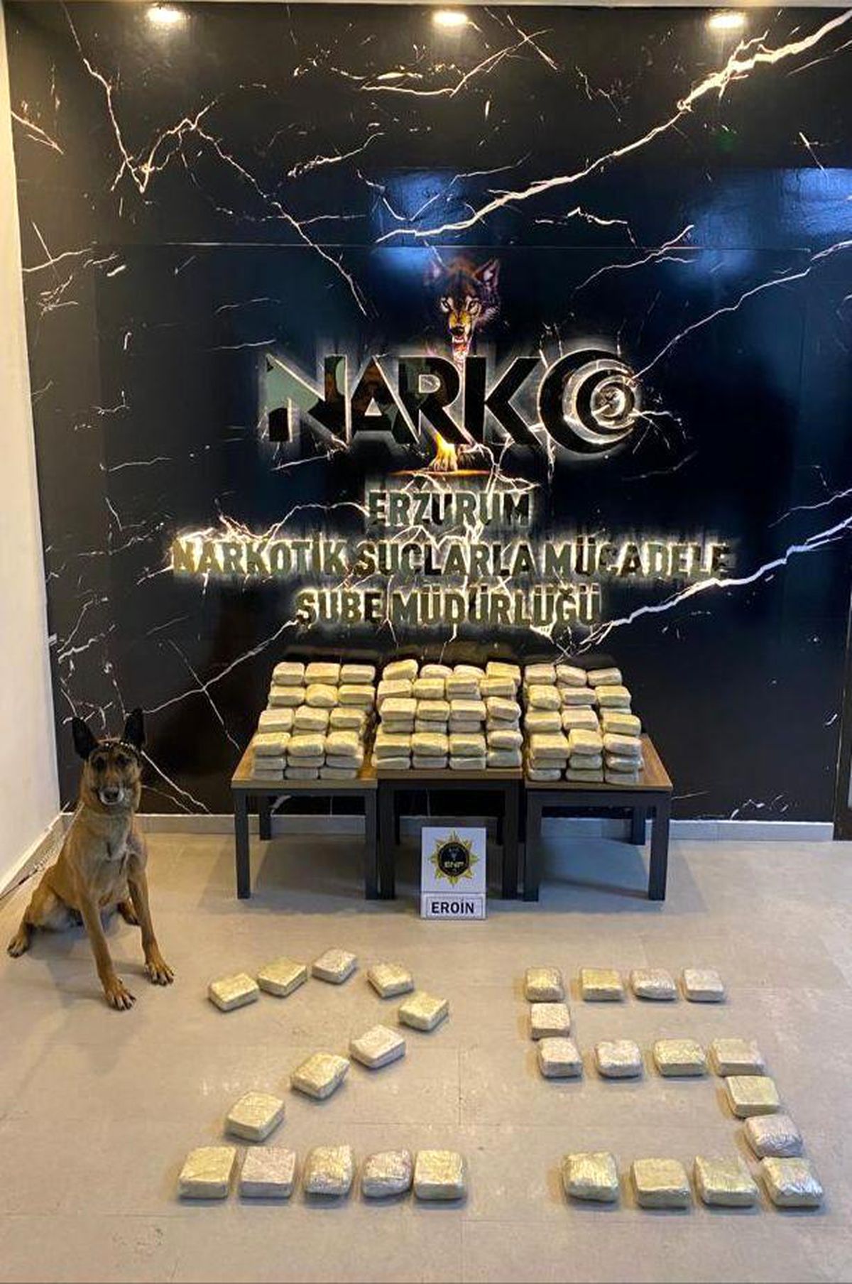 Erzurum\'da valiz içinde 103 kilo 550 gram eroin ele geçirildi
